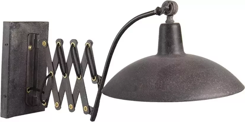 HAES deco Wandlamp Industrial Vintage Retro Lamp 55x33x34 cm Zwart Metaal Muurlamp Sfeerlamp