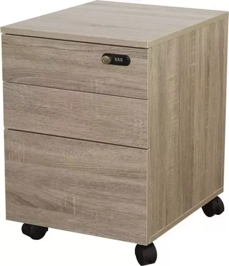 Happy Home HSB05-HOL Bureau kast met codeslot houtkleur