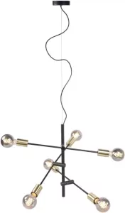 Highlight Hanglamp Sticks 6 Lichts Ø 70 Cm Goud Zwart