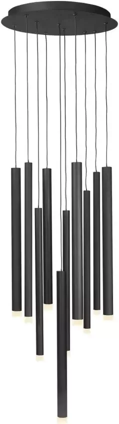 Highlight Hanglamp Tubes 10 lichts Ø 40 cm zwart