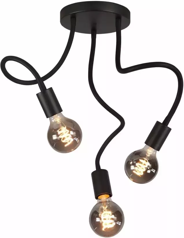 Highlight Plafondlamp Flex Zwart Mat Zwart 50cm 3 Lichts
