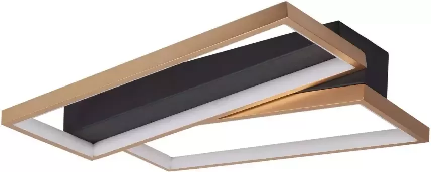 Highlight Plafondlamp Helios L 43 cm B 34 cm mat goud-zwart
