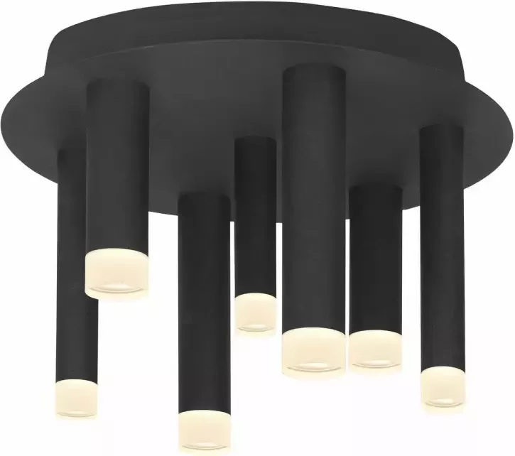 Highlight Plafondlamp Tubes 7 lichts Ø 30 cm zwart - Foto 1