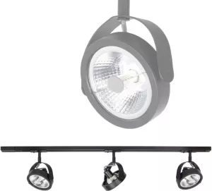Highlight Railsysteem Trackline 100 cm + 3 Malta spots zwart