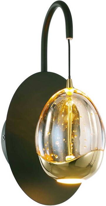 Highlight Wandlamp Golden Egg 1 lichts amber-zwart
