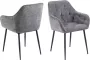 Giga Living Eetkamerstoel Antraciet Stof Zithoogte 47cm Zion Set van 2 - Thumbnail 1