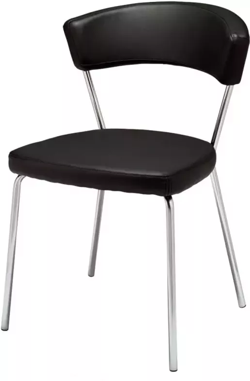 Hioshop 4 x Plim eetkamerstoel zwart. - Foto 1