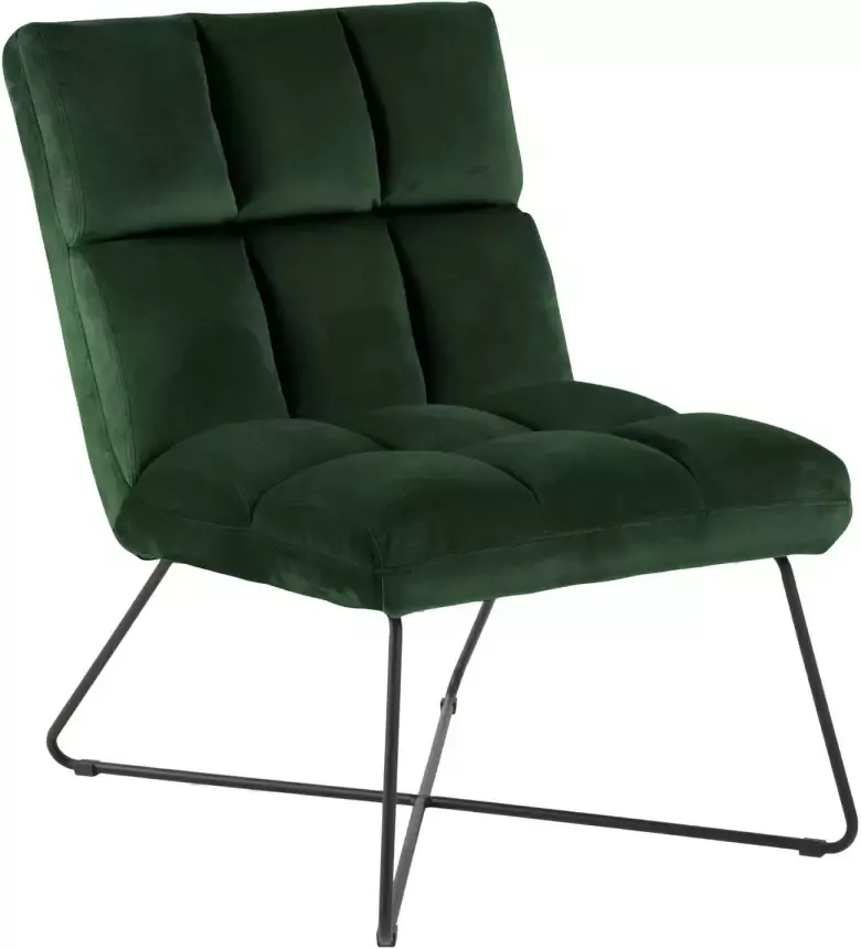 Hioshop Alice fauteuil ligstoel velours groen.