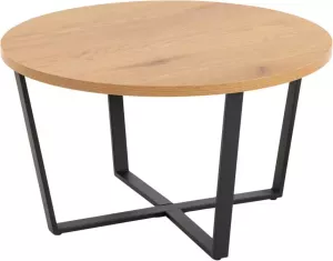 Hioshop Amira salontafel Ø77 cm wild eik decor.
