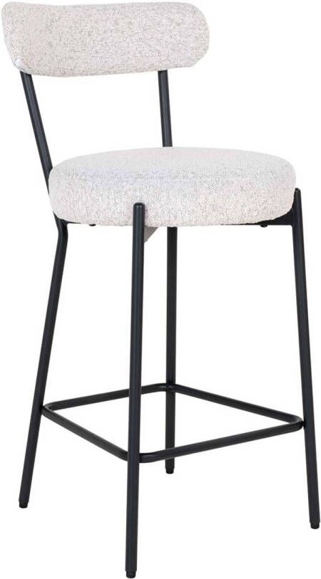 House Nordic Counter Stoel Wit Stof & Staal 46x39x90 cm Counter Stoel Badalona