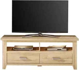 Hioshop Canasta TV-meubel 2 lades en 2 planken eiken decor.