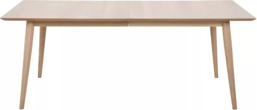 Hioshop Canes eetkamertafel wit eiken 200x100 cm.