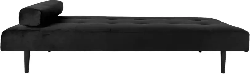 House Nordic Capri Sofa Daybed in zwart met zwart houten poten
