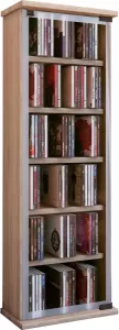 Vcm Houten CD DVD Stand Shelf Kabinet Opbergvloer Stand Klassiek Glazen Deur Houten CD DVD Stand Shelf Kabinet Opbergvloer Stand Klassiek Glazen Deur