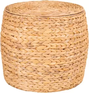 House Nordic Bijzettafel Delia met Opslag Waterhyacint Rond Ø43cm