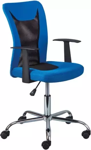 Hioshop Dons kantoorstoel blauw en zwart. - Foto 1