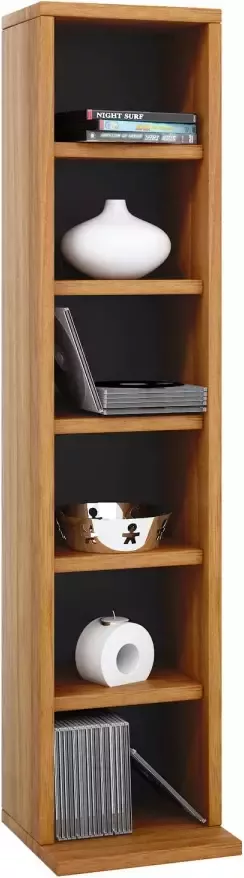 Vcm Houten CD DVD-standaard Opbergvak Bevindende plank Boekenplank Decoratieve plank Elementa Houten CD DVD-standaard Opbergvak Bevindende plank Boekenplank Decoratieve plank Elementa