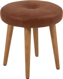 Hioshop Friso Poef Krukje Bruin Naturel.