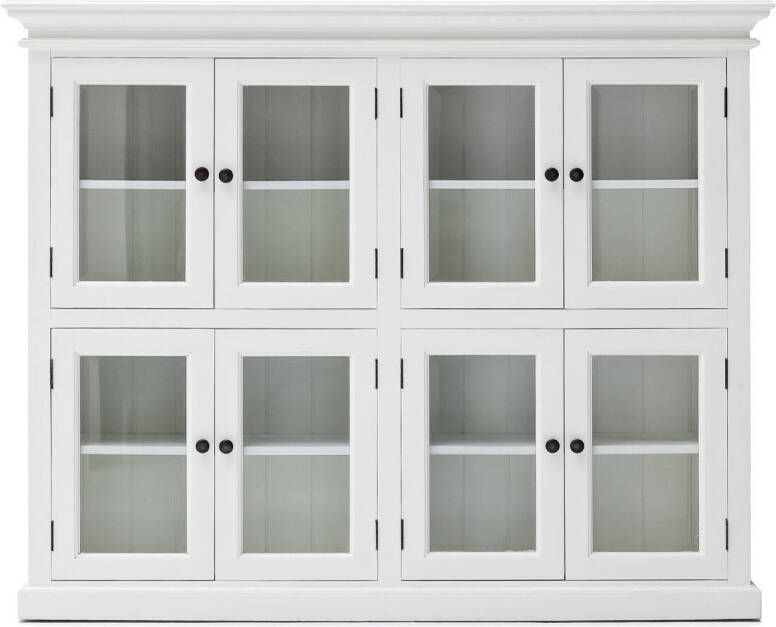 Hioshop Halifax vitrinekast met 8 glazen deuren in wit. - Foto 1