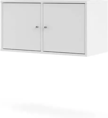 Hioshop Lilly wandkast Wandmodule met 2 deuren mat wit.