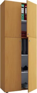 Hioshop Lona Universele kast Kleerkast 4 deuren Beuken decor.
