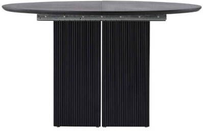 Venture Design Matilda eetkamertafel Ø130cm uittrekbaar met extra plaat zwart
