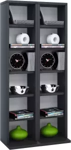 Vcm Houten CD DVD-standaard Plankast Opbergvloer Milano Houten CD DVD-standaard Plankast Opbergvloer Milano