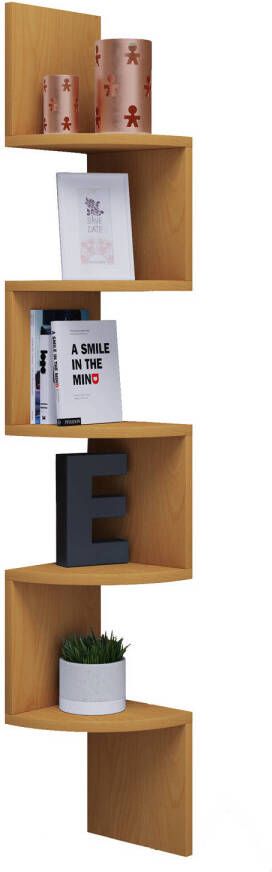 Vcm Houten standplank CD DVD-opslag Decoratieve wandplank Hoekplank Mintis Houten standplank CD DVD-opslag Decoratieve wandplank Hoekplank Mintis