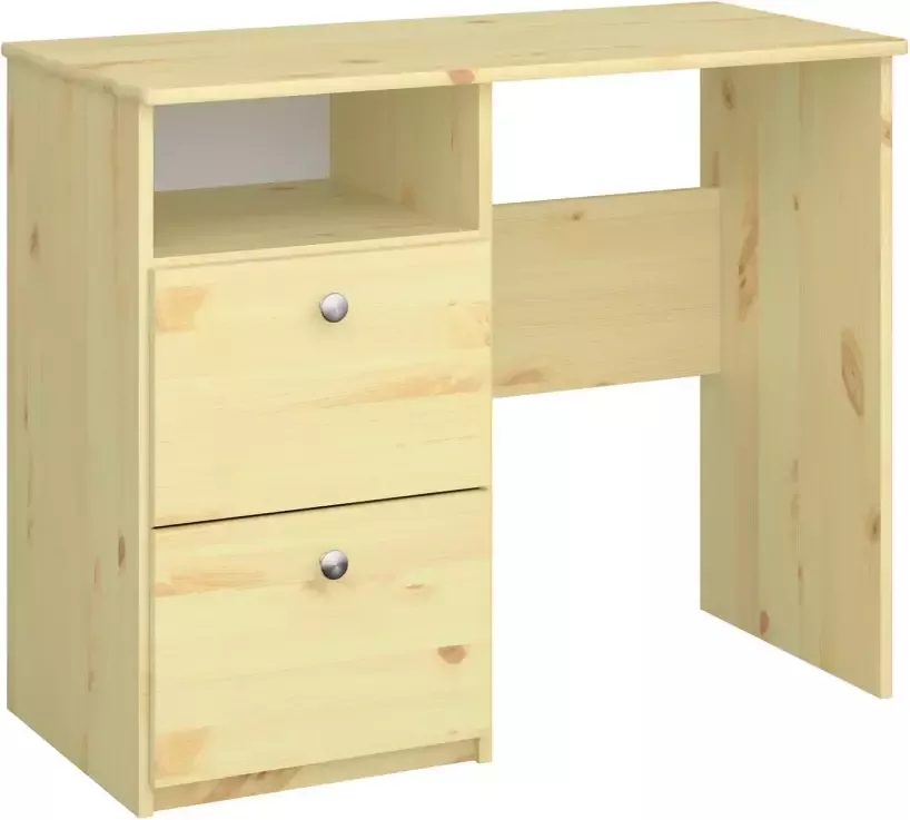 Hioshop Molly Oscar Kids bureau met 2 laden en 1 plank heldere lak.