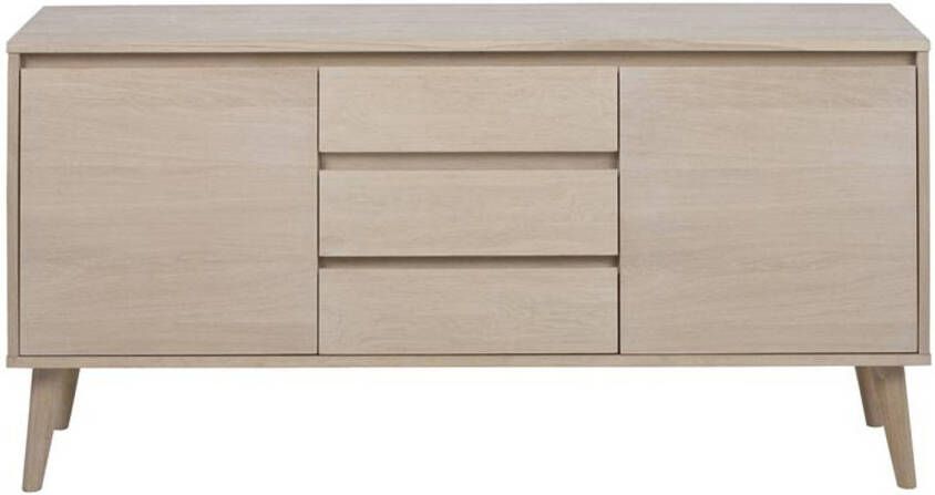 Hioshop Naila dressoir eiken wit 150x40x75 cm.