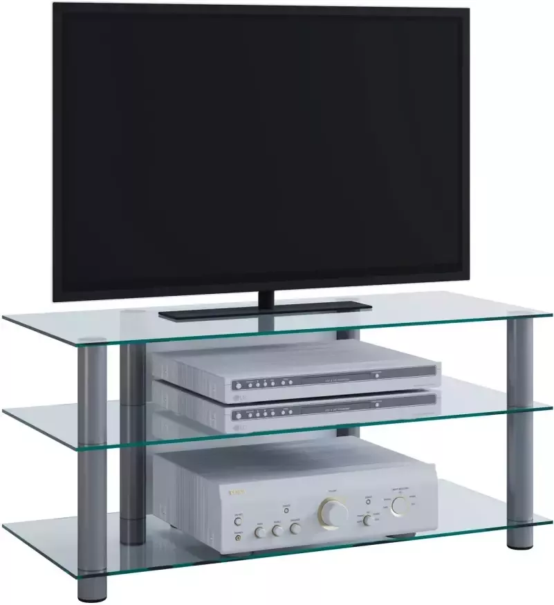 Vcm TV meubel Dressoir TV kast Rek TV plank Alu Glas Tafel Netasa TV meubel Dressoir TV kast Rek TV plank Alu Glas Tafel Netasa