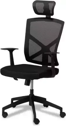 Hioshop Nori kantoorstoel zwart.
