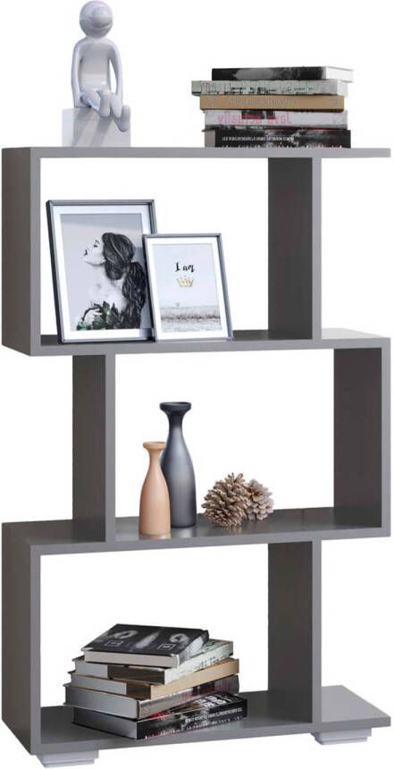 Hioshop PalusaM wandkast 3 planken antraciet.