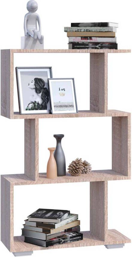 Hioshop PalusaM wandkast 3 planken eik decor.