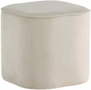 Venture Home Venture-Home-Poef-Piff-44x44x41-cm-fluweel-wit