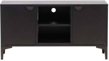 Hioshop Piring TV-meubel 2 deuren 1 plank zwart. - Foto 1