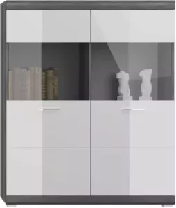 Hioshop Scout Dressoir 2 Deuren Grijs.