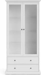 Hioshop Vitrinekast 2-drs wit Venetië 201x97x41 5 cm.