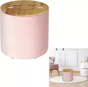 Home deco kids Opbergpoef Krukje Opbergen Roze