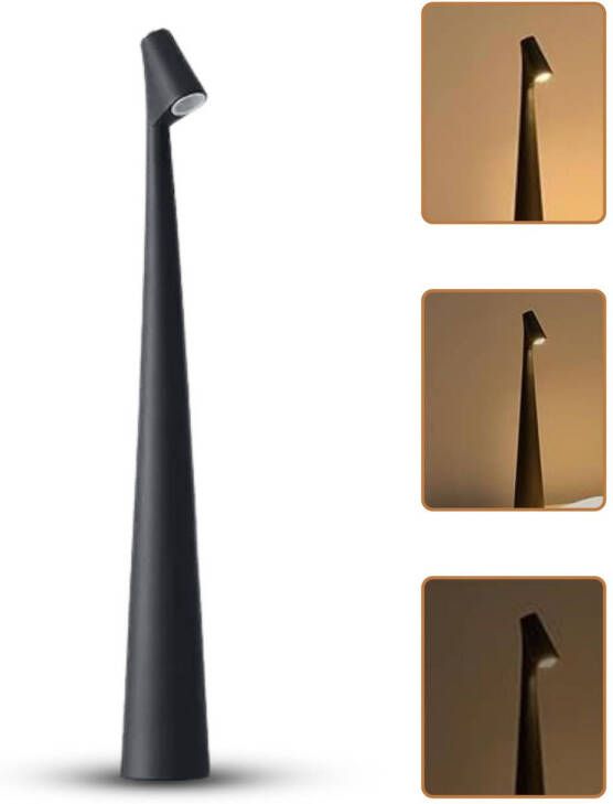 Homezie StandGlow Staande Tafellamp Uniek Design Lange Batterijduur Nachtlamp Draadloze Lamp - Foto 1