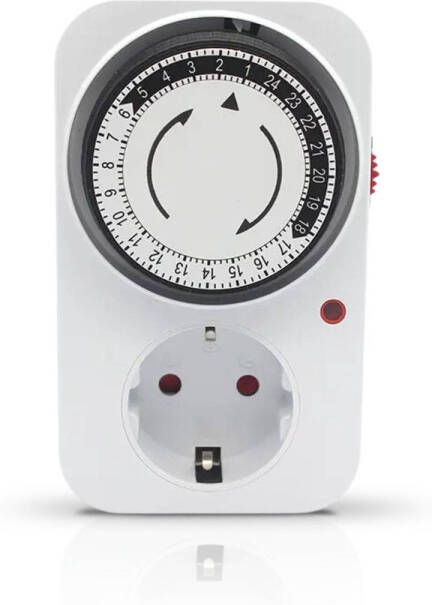 Homezie Tijdschakelaar Voor Binnen Energiebesparend Schakelklok 24 Uur Analoog