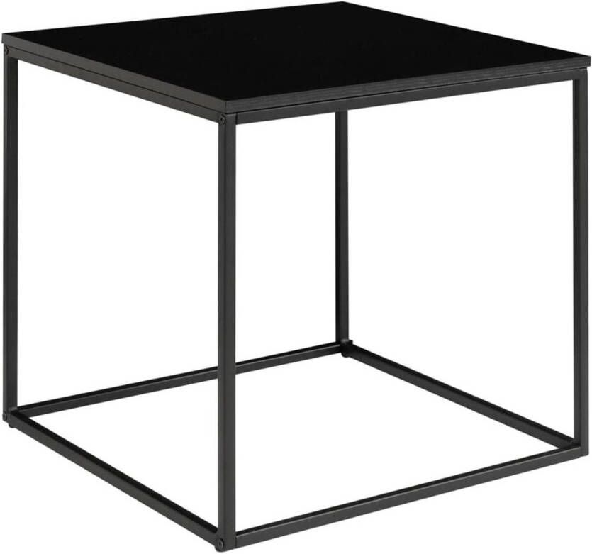 House Nordic Vita Sidetable Bijzettafel met zwart frame en zwart blad 45x45x45 cm - Foto 1