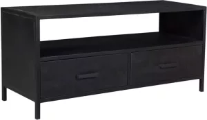 Livingfurn TV Meubel Kala 120 cm Mangohout Gecoat Staal
