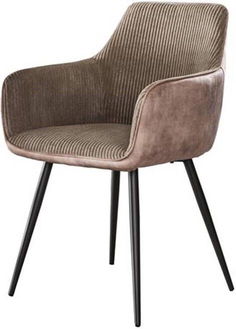 Hoyz Collection Armstoel Rib 2 Stuks Rock Zandkleur