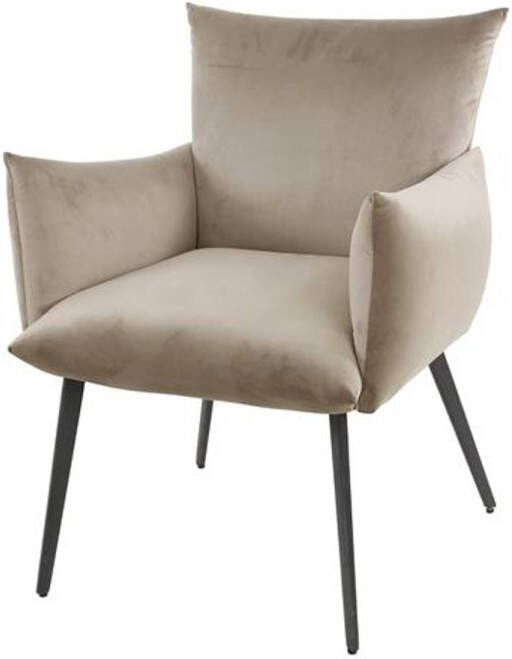 Hoyz Collection Eetkamerfauteuil Lobby Champagne Velours - Foto 1