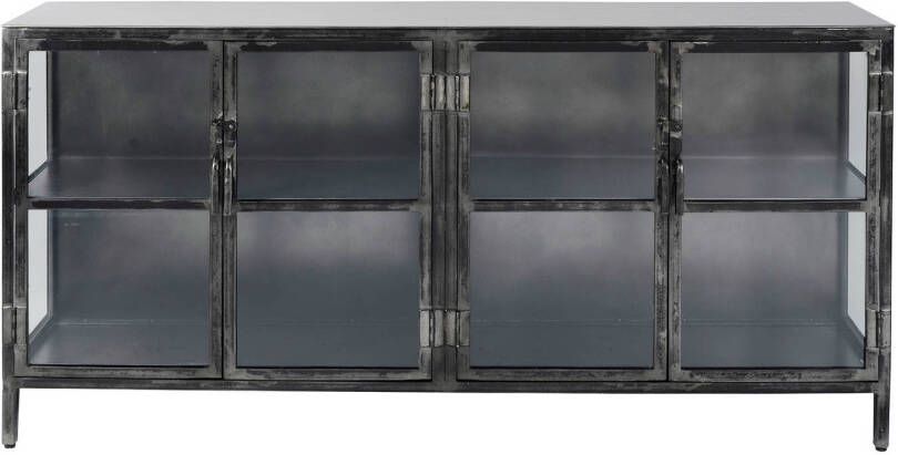 Hoyz Collection Hoyz Dressoir Rift 180cm Zwart Metaal 4 Deuren Zwart - Foto 2