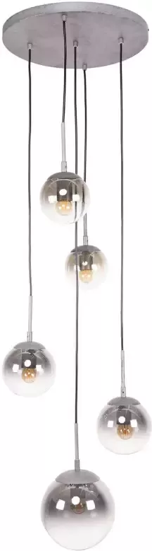 Hoyz Collection Hoyz Hanglamp Bubble Shaded Getrapt 5 Lampen Industrieel
