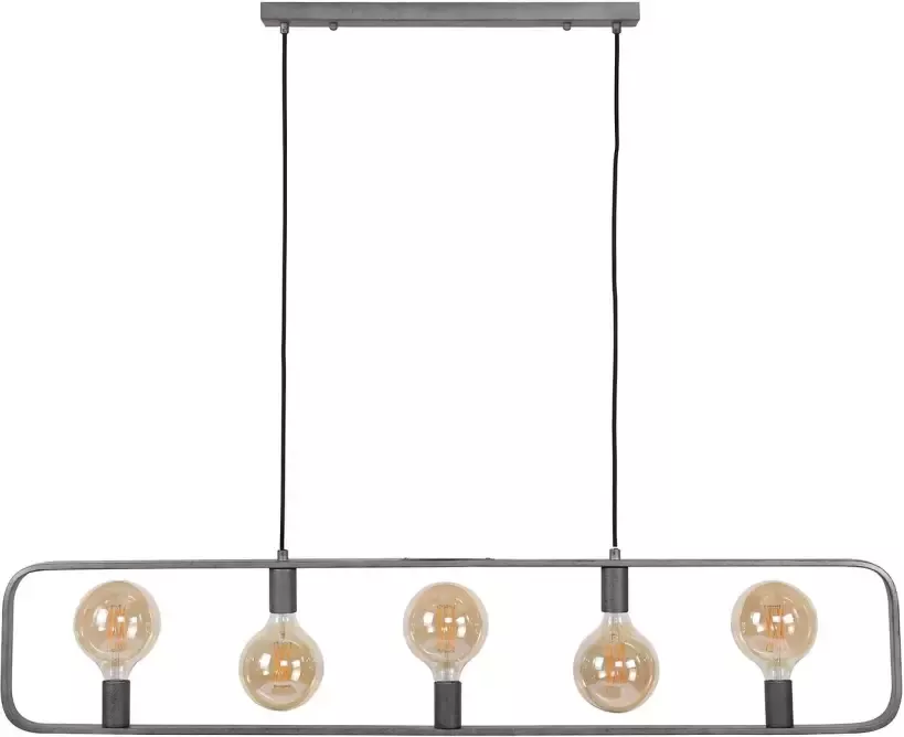 Hoyz Collection Hoyz Hanglamp Strip 5 Lichtpunten 130x25x150 Grijs