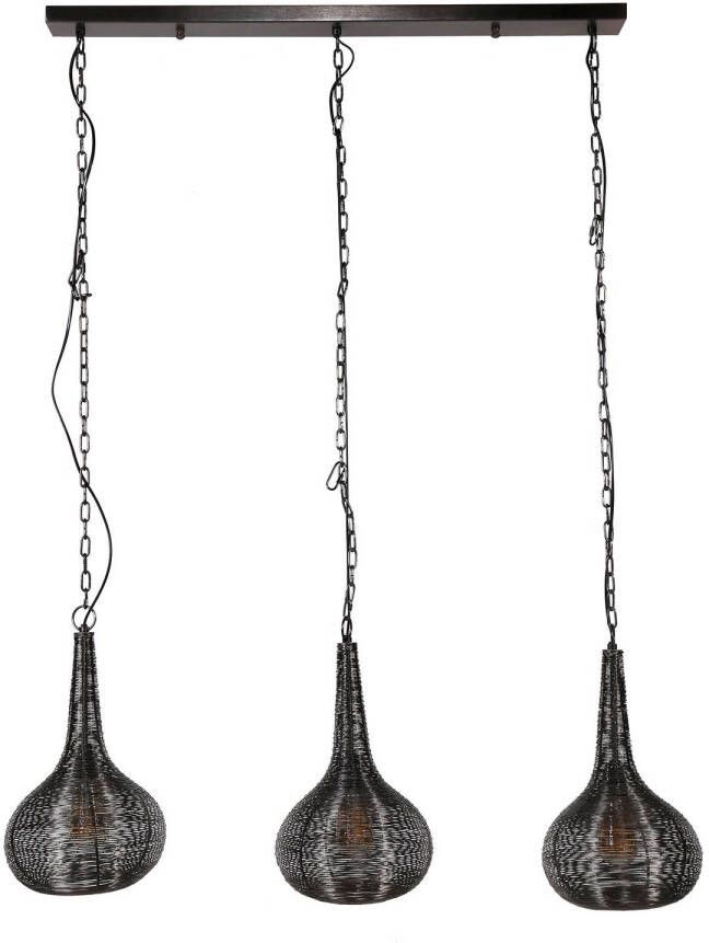 Hoyz Collection Hoyz Hanglamp Wire Kegel 3 Lampen Transparant Grijs