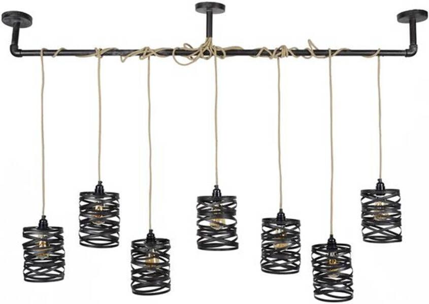 Hoyz Collection Hoyz Industriele Hanglamp 7 Lampen Twist Wikkel XL - Foto 1